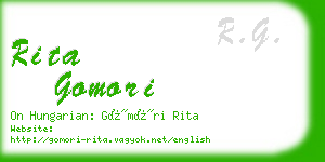 rita gomori business card